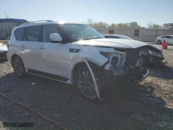 2019 Infiniti QX80 LUXE with VIN JN8AZ2NE4K9232422, listed as a Copart auction lot 48535354 with 112,686 mi miles. Bid and sale history available at carsss.com. Image 4.