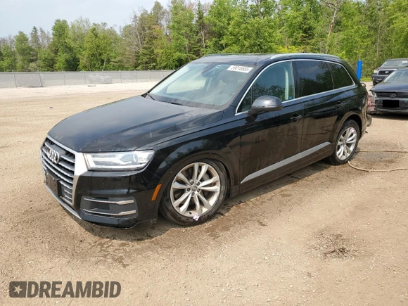 2019 Audi Q7 Premium Plus with VIN WA1LHAF74KD037106, listed as a Copart auction lot 59016685 with 85,467 mi miles and Salvage title. Bid and sale history available at DreamBid. Image 1.
