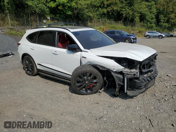 2022 Acura MDX Type S w/Advance Package with VIN 5J8YD8H8XNL003205, listed as a Copart auction lot 71120804 with 0 mi miles and Salvage Title. Bid and sale history available at carsss.com. Image 4.