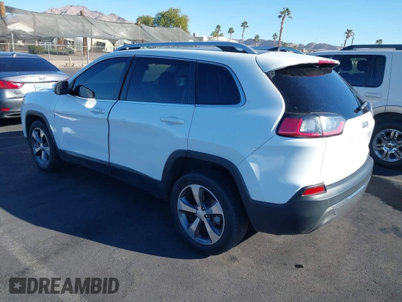 2020 Jeep Cherokee Limited with VIN 1C4PJLDBXLD536346, listed as a IAAI auction lot 41164017 with 35,057 mi miles. Bid and sale history available at carsss.com. Image 3.