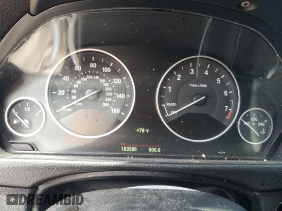 2015 BMW 3 Series 328i with VIN WBA3A5G51FNS88757, listed as a Copart auction lot 57448475 with 183,586 mi miles and Clean title. Bid and sale history available at DreamBid. Image 9.