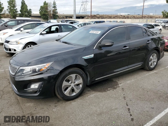 2015 Kia Optima Hybrid with VIN KNAGM4AD4F5085879, listed as a Copart auction lot 82037454 with 99,730 mi miles and Salvage Title. Bid and sale history available at carsss.com. Image 1.