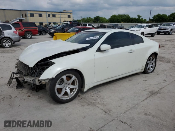 2007 Infiniti G35 with VIN JNKCV54EX7M910158, listed as a Copart auction lot 55117665 with Not Provided miles and Clean Title. Bid and sale history available at carsss.com. Image 1.