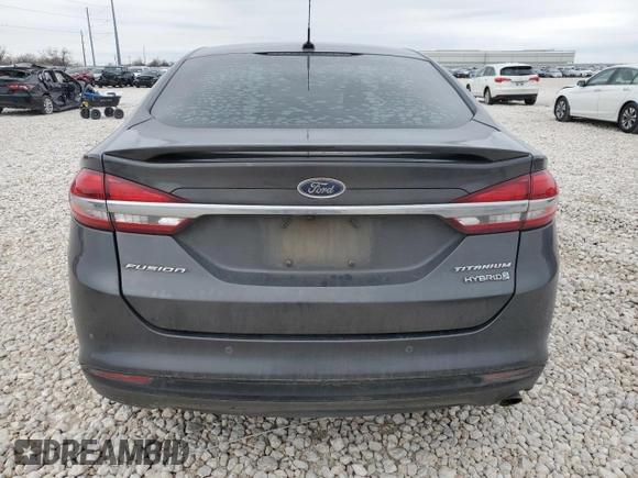 2018 Ford Fusion Hybrid Titanium with VIN 3FA6P0RU8JR176488, listed as a Copart auction lot 47187335 with 102,615 mi miles and Salvage Title. Bid and sale history available at carsss.com. Image 6.