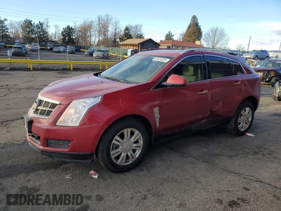 2010 Cadillac SRX Luxury Collection with VIN 3GYFNDEY5AS608716, listed as a Copart auction lot 46434825 with 117,323 mi miles and Salvage Title. Bid and sale history available at carsss.com. Image 1.