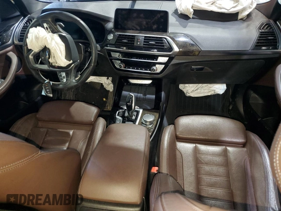 2020 BMW X3 xDrive30i with VIN 5UXTY5C05L9D22391, listed as a Copart auction lot 45843755 with Not Provided miles and Salvage Title. Bid and sale history available at DreamBid. Image 8.