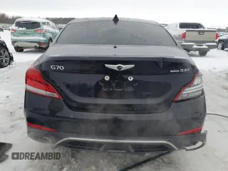 2019 Genesis G70 Advanced with VIN KMTG54LE4KU031988, listed as a Copart auction lot 41607395 with 59,321 mi miles and Non repairable. Bid and sale history available at DreamBid. Image 6.