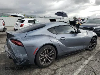 2021 Toyota GR Supra 2.0 with VIN WZ1DB2C04MW043408, listed as a Copart auction lot 49366794 with 33,453 mi miles and Salvage Title. Bid and sale history available at carsss.com. Image 3.