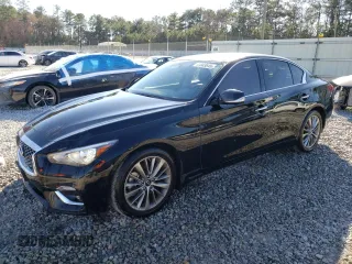 2022 Infiniti Q50 Luxe with VIN JN1EV7BR7NM341295, listed as a Copart auction lot 47003645 with 24,688 mi miles and Salvage title. Bid and sale history available at DreamBid. Image 1.