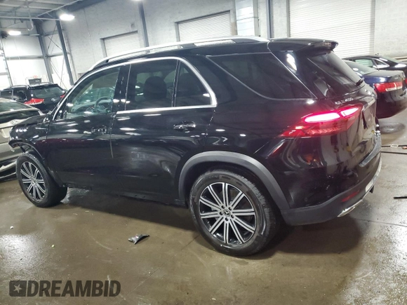 2025 Mercedes-Benz GLE 450 with VIN 4JGFB5KBXSB385683, listed as a Copart auction lot 53837845 with 1,377 mi miles and Salvage title. Bid and sale history available at DreamBid. Image 2.