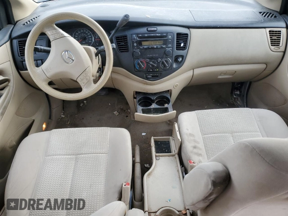 2004 Mazda MPV LX with VIN JM3LW28A840502496, listed as a Copart auction lot 80946673 with 117,423 mi miles and Salvage Title. Bid and sale history available at carsss.com. Image 8.