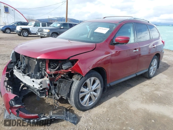 2018 Nissan Pathfinder SV with VIN 5N1DR2MM6JC657204, listed as a IAAI auction lot 41836497 with 67,108 mi miles and . Bid and sale history available at DreamBid. Image 18.