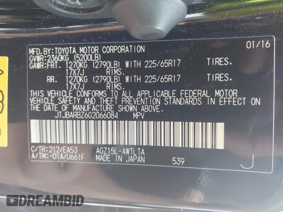 2016 Lexus NX 200t с VIN JTJBARBZ6G2066084, выставлен на аукционе IAAI как лот 42605858 с пробегом 134 253 миль миль и . История ставок и продаж доступна на DreamBid. Изображение 9.