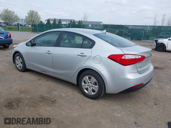 2015 Kia Forte LX with VIN KNAFK4A66F5390206, listed as a IAAI auction lot 42146355 with 107,925 mi miles. Bid and sale history available at carsss.com. Image 3.