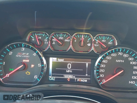 2016 Chevrolet Silverado 1500 LTZ with VIN 3GCUKSEJ2GG324890, listed as a IAAI auction lot 41141398 with 193,362 mi miles. Bid and sale history available at carsss.com. Image 7.
