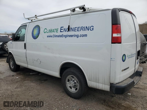 2019 Chevrolet Express Cargo with VIN 1GCWGAFP7K1185578, listed as a Copart auction lot 50901655 with 104,755 mi miles and Salvage title. Bid and sale history available at DreamBid. Image 2.