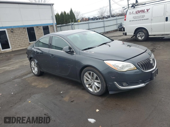 2015 Buick Regal Premium II with VIN 2G4GR5GX7F9281759, listed as a Copart auction lot 51153125 with 143,151 mi miles and Salvage title. Bid and sale history available at DreamBid. Image 4.