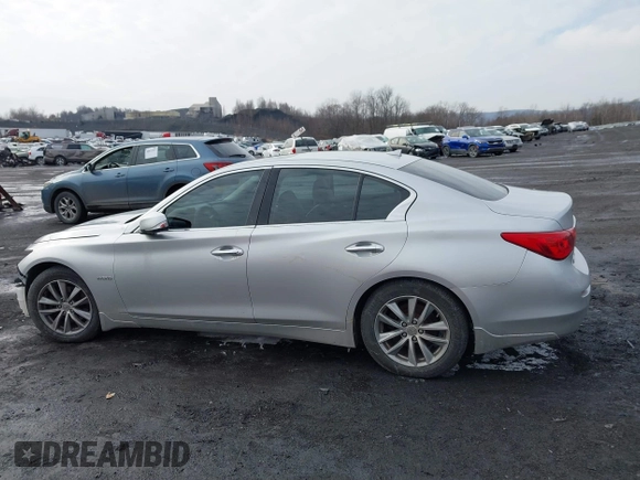 2014 Infiniti Q50 Hybrid Premium with VIN JN1AV7AR9EM700727, listed as a IAAI auction lot 41461433 with 169,882 mi miles. Bid and sale history available at carsss.com. Image 14.