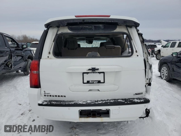 2018 Chevrolet Suburban Premier z VIN 1GNSKJKC0JR166765, wystawiony jako Copart lot #43997605 z przebiegiem 112 786 mil mil oraz Czysty tytuł • Clean title. Historia ofert i sprzedaży dostępna na DreamBid. Obrazek 6.