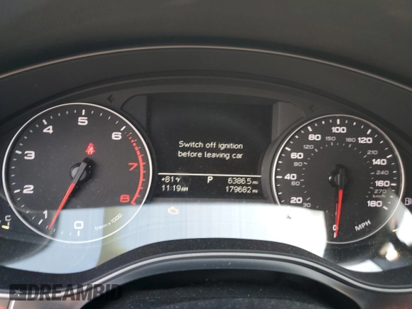 2013 Audi A6 2.0T Premium with VIN WAUCFAFC7DN074315, listed as a Copart auction lot 44408775 with 179,682 mi miles and Clean Title. Bid and sale history available at carsss.com. Image 9.