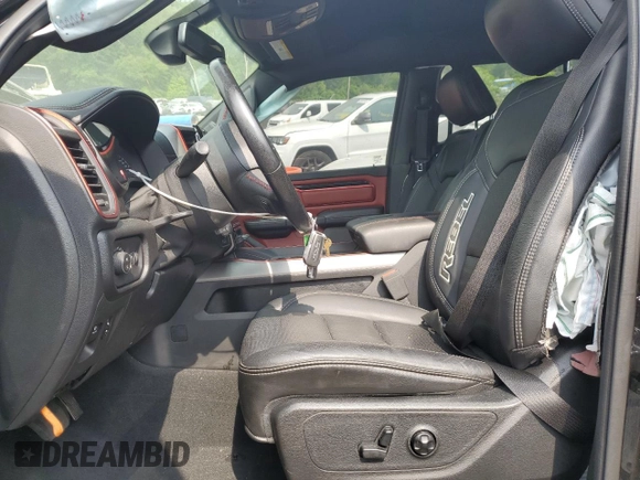 2019 Ram 1500 Rebel with VIN 1C6SRFLT6KN722481, listed as a Copart auction lot 60653285 with 79,447 mi miles and Salvage title. Bid and sale history available at DreamBid. Image 7.