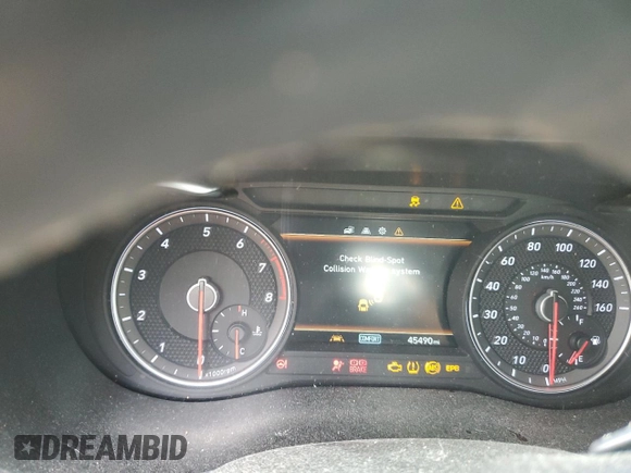 2020 Genesis G70 2.0T with VIN KMTG64LA4LU046602, listed as a Copart auction lot 68561854 with 45,490 mi miles and Salvage Title. Bid and sale history available at carsss.com. Image 9.