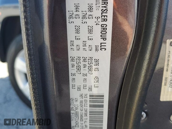 2015 Jeep Patriot Altitude z VIN 1C4NJRBB5FD143422, wystawiony jako Copart lot #56738425 z przebiegiem 148 475 mil mil oraz Szkoda całkowita • Salvage title. Historia ofert i sprzedaży dostępna na DreamBid. Obrazek 13.
