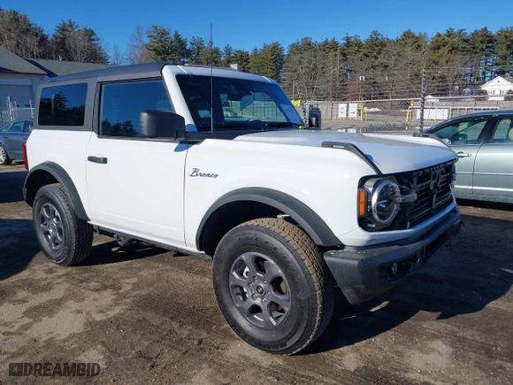 2024 Ford Bronco Big Bend with VIN 1FMDE7AH7RLB15038, listed as a IAAI auction lot 41504232 with 344 mi miles. Bid and sale history available at carsss.com. Image 1.