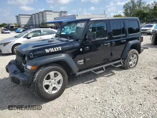 2019 Jeep Wrangler Unlimited Sport S with VIN 1C4HJXDG2KW570078, listed as a Copart auction lot 51119485 with 65,860 mi miles and Salvage title. Bid and sale history available at DreamBid. Image 1.