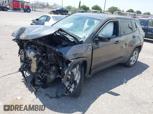 2023 Jeep Compass Sport with VIN 3C4NJDANXPT571285, listed as a IAAI auction lot 42314882 with 17,957 mi miles and . Bid and sale history available at DreamBid. Image 17.