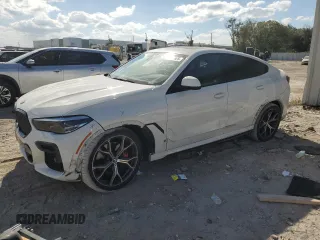 2022 BMW X6 xDrive40i with VIN 5UXCY6C09N9J04735, listed as a Copart auction lot 45084665 with 46,543 mi miles and Salvage Title. Bid and sale history available at carsss.com. Image 1.