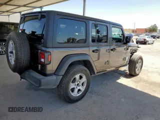 2018 Jeep Wrangler Unlimited Sport with VIN 1C4HJXDG1JW145336, listed as a Copart auction lot 59521635 with 120,089 mi miles and Salvage title. Bid and sale history available at DreamBid. Image 3.