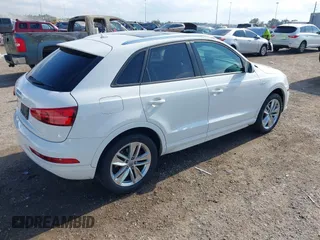2018 Audi Q3 Premium with VIN WA1BCCFS8JR001155, listed as a IAAI auction lot 41157028 with 83,769 mi miles. Bid and sale history available at carsss.com. Image 4.