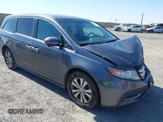 2016 Honda Odyssey EX z VIN 5FNRL5H43GB052589, wystawiony jako IAAI lot #42404965 z przebiegiem 107 292 mil mil oraz . Historia ofert i sprzedaży dostępna na DreamBid. Obrazek 1.