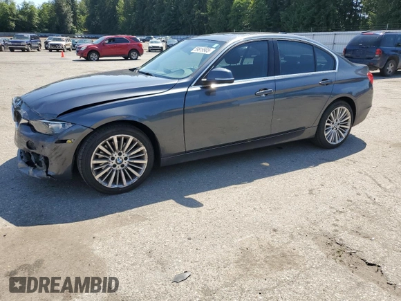 2015 BMW 3 Series 328i xDrive with VIN WBA3B3C5XFJ985147, listed as a Copart auction lot 59819905 with 113,492 mi miles and Salvage title. Bid and sale history available at DreamBid. Image 1.