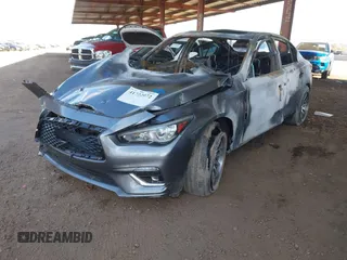 2019 Infiniti Q50 Luxe with VIN JN1EV7AP7KM516561, listed as a IAAI auction lot 41722072 with Not provided miles and . Bid and sale history available at DreamBid. Image 2.