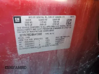 2011 GMC Terrain SLE-2 z VIN 2CTFLTEC3B6413082, wystawiony jako Copart lot #43472505 z przebiegiem Nie podano mil oraz Czysty tytuł • Clean title. Historia ofert i sprzedaży dostępna na DreamBid. Obrazek 13.