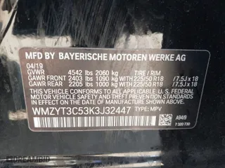 2019 MINI Countryman Cooper S with VIN WMZYT3C53K3J32447, listed as a IAAI auction lot 41480577 with NaN miles. Bid and sale history available at carsss.com. Image 9.