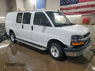 2023 Chevrolet Express Cargo with VIN 1GCWGAFP8P1197522, listed as a Copart auction lot 50069825 with Not provided miles and Salvage title. Bid and sale history available at DreamBid. Image 4.