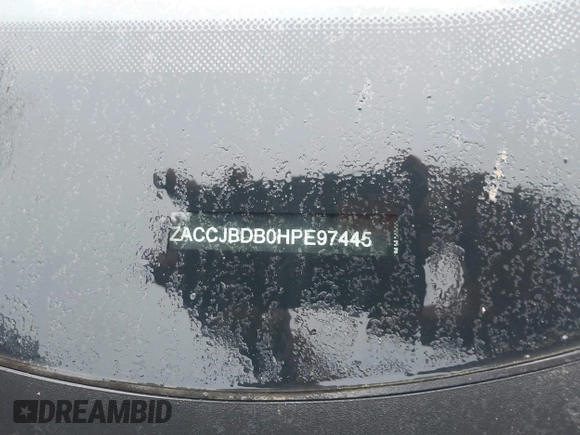 2017 Jeep Renegade Limited with VIN ZACCJBDB0HPE97445, listed as a IAAI auction lot 40727251 with 120,235 mi miles and . Bid and sale history available at DreamBid. Image 9.