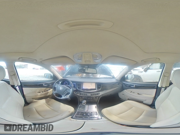 2016 Hyundai Equus Signature with VIN KMHGH4JH8GU101059, listed as a Copart auction lot 53565565 with 38,832 mi miles and Salvage title. Bid and sale history available at DreamBid. Image 14.