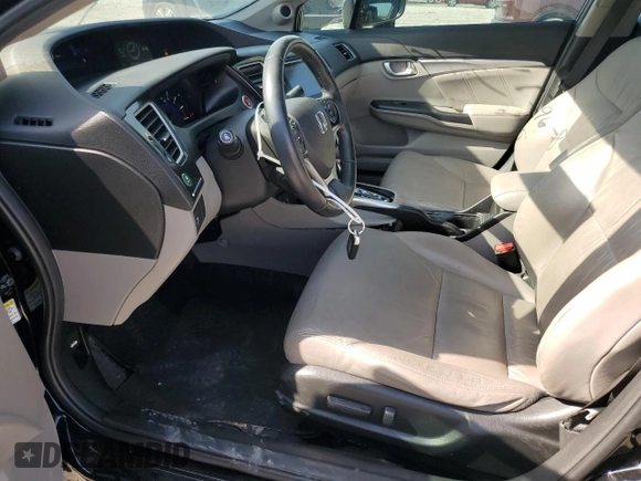 2015 Honda Civic EX-L with VIN 19XFB2F93FE094400, listed as a Copart auction lot 52739475 with 92,108 mi miles and Salvage Title. Bid and sale history available at carsss.com. Image 7.