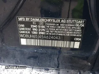 2005 Mercedes-Benz E 320 with VIN WDBUH65J45A624043, listed as a IAAI auction lot 41808006 with 190,444 mi miles and . Bid and sale history available at DreamBid. Image 9.