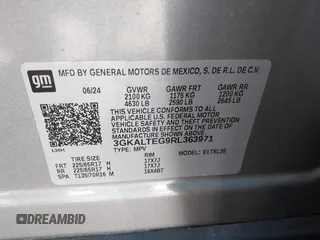2024 GMC Terrain SLE with VIN 3GKALTEG9RL363971, listed as a IAAI auction lot 42733221 with 26,365 mi miles and . Bid and sale history available at DreamBid. Image 9.