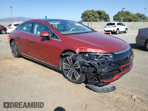 2022 Mercedes-Benz EQS with VIN W1KCG2DB7NA017658, listed as a Copart auction lot 65192394 with 11,863 mi miles and Salvage Title. Bid and sale history available at carsss.com. Image 4.
