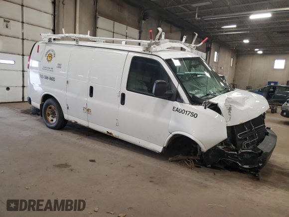 2014 Chevrolet Express Cargo Van with VIN 1GCWGFCA0E1131959, listed as a Copart auction lot 79602464 with 0 mi miles and Salvage Title. Bid and sale history available at carsss.com. Image 4.
