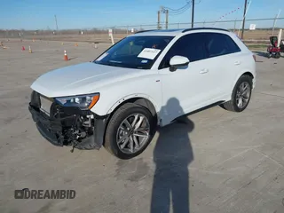 2022 Audi Q3 S line Premium with VIN WA1DECF39N1072980, listed as a IAAI auction lot 41407117 with 19,397 mi miles and . Bid and sale history available at DreamBid. Image 17.