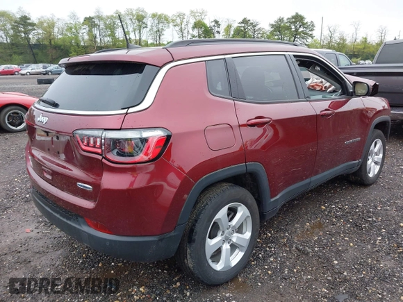 2021 Jeep Compass Latitude with VIN 3C4NJDBB1MT597693, listed as a IAAI auction lot 42187958 with 10,454 mi miles and . Bid and sale history available at DreamBid. Image 4.