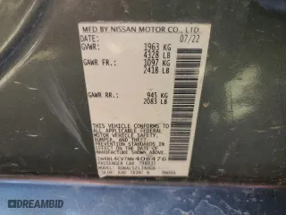 2022 Nissan Altima 2.5 SR with VIN 1N4BL4CV7NN408476, listed as a Copart auction lot 48554875 with 24,347 mi miles and Salvage Title. Bid and sale history available at carsss.com. Image 12.