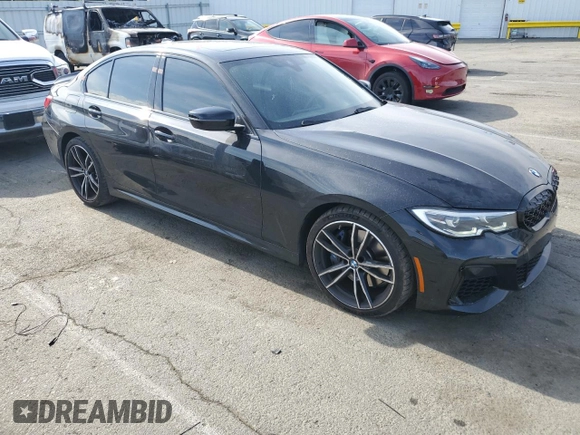 2021 BMW 3 Series M340i xDrive with VIN 3MW5U9J02M8C14378, listed as a Copart auction lot 48590905 with 29,848 mi miles and Salvage Title. Bid and sale history available at carsss.com. Image 4.